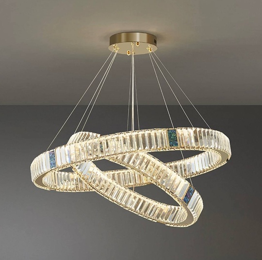 Люстра подвесная CAGLA 100*150 бронза, кристалл, металл, LED.