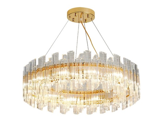 Люстра подвесная ERDEN 60*25 золото, стекло, металл, Е14.