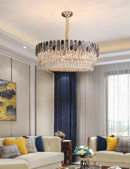 Люстра подвесная, дымчатый, медный, стекло, AYHAN 60*31, металл, E14.