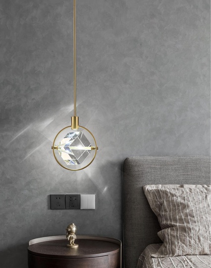 Подвесной светильник MAI HE MAI медный кристалл, 20*24,5 см. CRYSTAL HALO - медный светильник, LED, 5 Вт