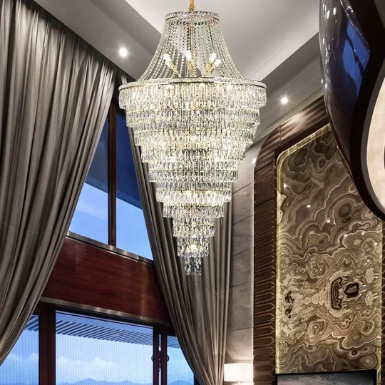 Люстра подвесная, золото, кристалл, DEVIN 80*130 металл, E14.