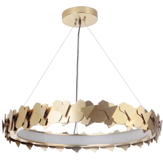 Светильник подвесной медный Elysperia, металл, трос 150 см, 80*11 см, LED