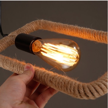 Дизайнерский светильник Elixon 34*34 см, led, e14, железо, веревка, Китай