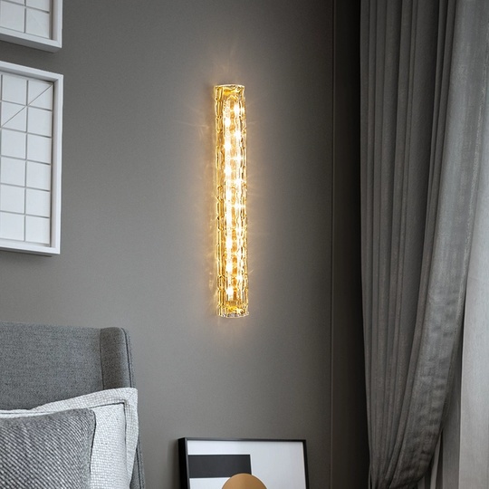 Настенный светильник, Бра, ETHAN 8*45, медный, металл, стекло, LED.