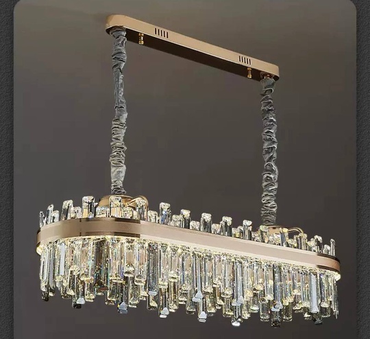 Люстра подвесная ERDI 95*28 золото, кристалл, металл, LED.