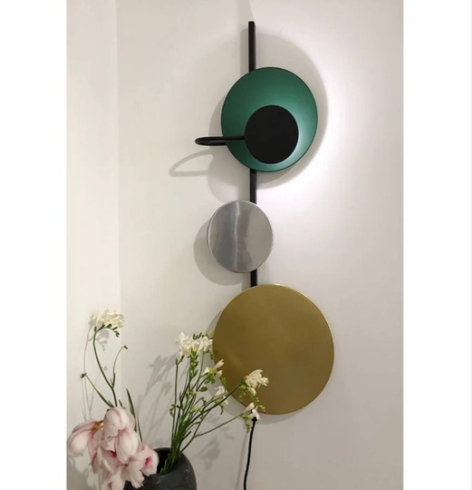 Настенный светильник, БРА HAKAN 18*55, зеленый, металл, LED.