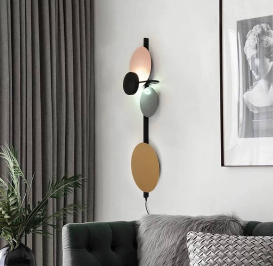 Настенный светильник, БРА HAKAN 36*98, розовый, металл, LED.