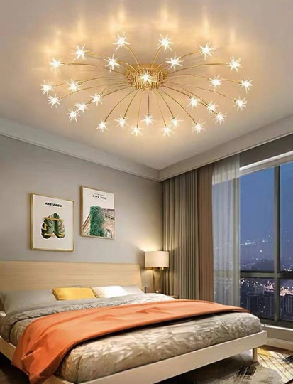 Люстра золотая Altreve, металл, стекло, 115*28 см, G4