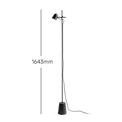 Напольный светильник черный COUNTER BALANCE, E14, 5 Вт