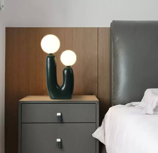 Настольная лампа NOVA 28*48, зеленая, смола