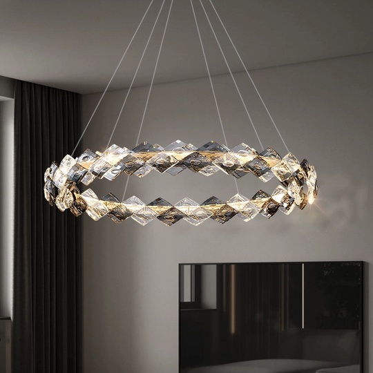 Люстра подвесная, медный, кристалл, AYSE 80*60, металл, LED.