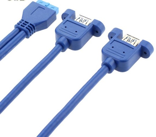 Кабель  20Pin USB3.0 - 2 AF (0.5 м)