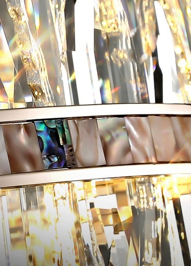 Подвесной светильник NAZAR 95*29, золотой, стекло, металл,  Е14.