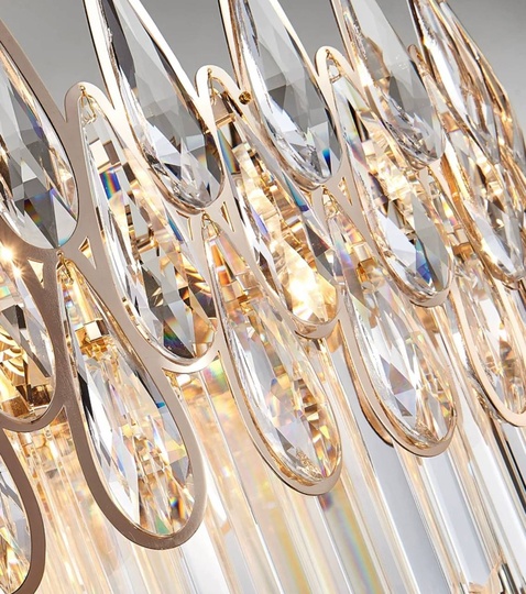 Люстра ASHU 80*28 золото, стекло, металл, Е14.