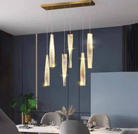 Люстра подвесная, бронза, хрусталь, HARRY 80*50 металл, LED