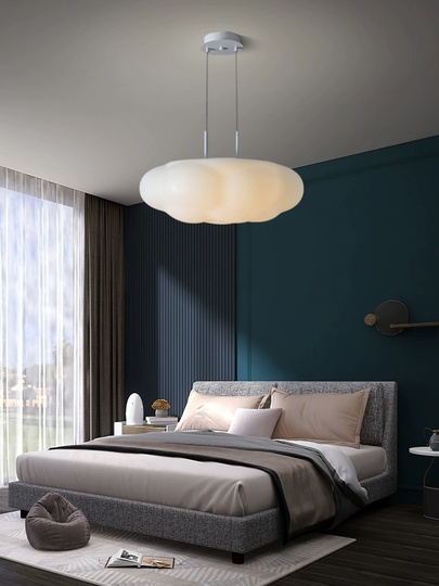 Люстра подвесная, белый, ПММА, ACE 55*36, металл