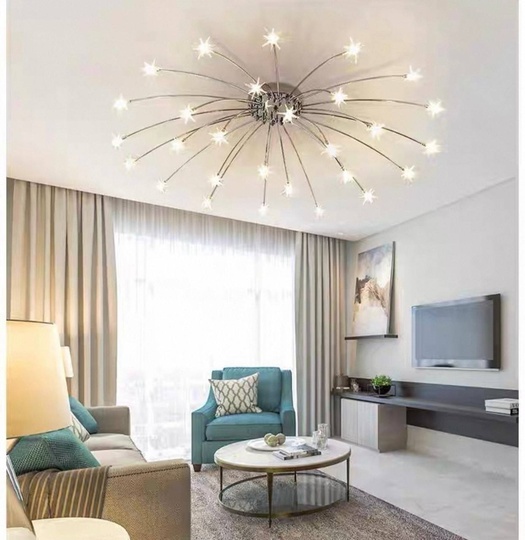 Люстра серебряная Elymbra, металл, стекло, 105*18 см, G4