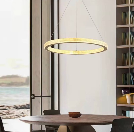 Люстра подвесная, медь, ПММА, SIMBA 80*4 металл, LED.