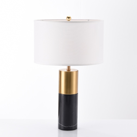 Настольная лампа черно белая, IMPERIUM Marble, 38*65 см