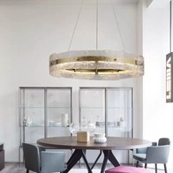 Светильник подвесной бронзовый Aelvaric, металл, стекло, трос 150 см, 60*13 см, LED