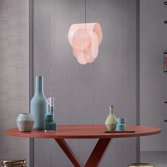 Светильник потолочный, розовый, Elixory, металл, 35*55 см, Е27