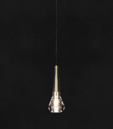 Подвесной светильник прозрачный. 13*36 см. FONTENAY - Дизайнерский, E14, 40 Вт