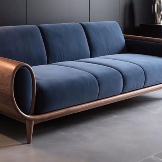 Прямой диван Jessica темный орех, ткань, 240*85*80 см