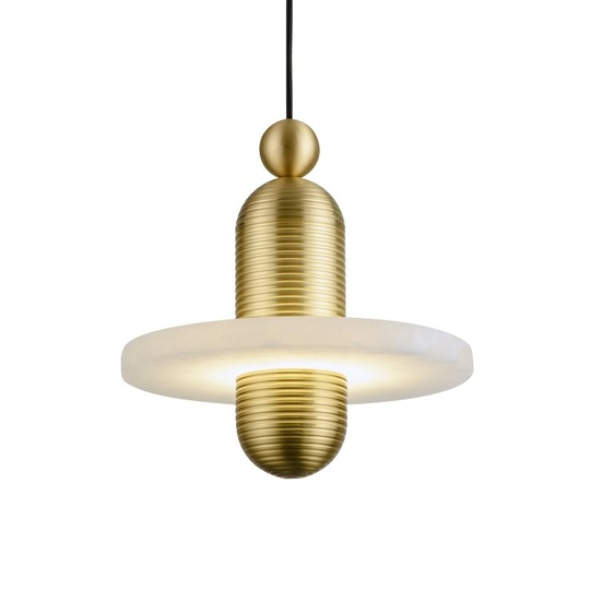 Подвесной светильник латунь и мрамор. 28*29 см. SPECTATOR - светильник подвесной, LED, 12 Вт