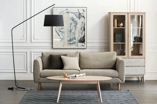 Торшер, черный, Yugla 180*140, светодиодный, E27, металл, ткань