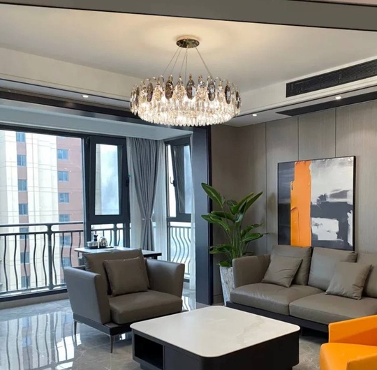 Подвесной светильник BURAK 100*20, золотой, кристалл, металл,  LED.