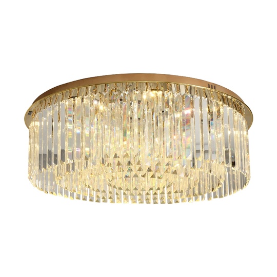 Потолочный светильник, медь, хрусталь, CINNAMON 50*20 металл, Е14.