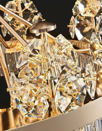 Подвесной светильник OSMAN 80*35, золотой, кристалл, металл,  LED.