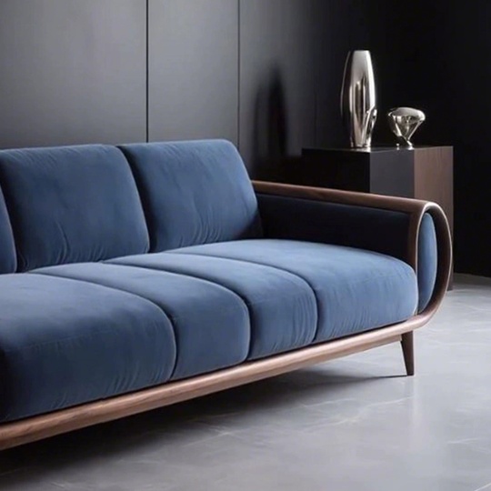 Прямой диван Jessica темный орех, ткань, 240*85*80 см