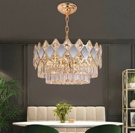 Люстра подвесная AKEL 50*28 золото, стекло, металл, Е14.