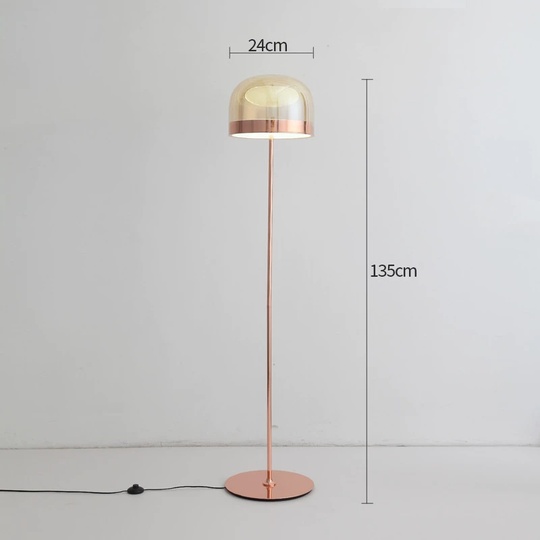 Торшер розовое золото Virella, 24*135 см, LED, металл, 10 Вт