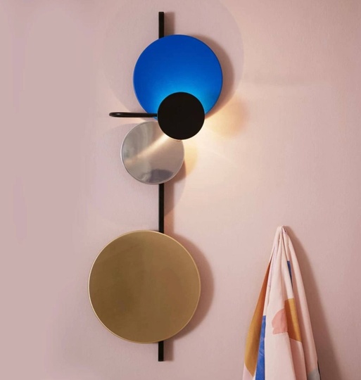 Настенный светильник, БРА HAKAN 18*55, синий, металл, LED.