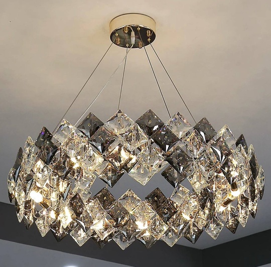 Люстра BANY 60*20 золото, стекло, металл, Е14.