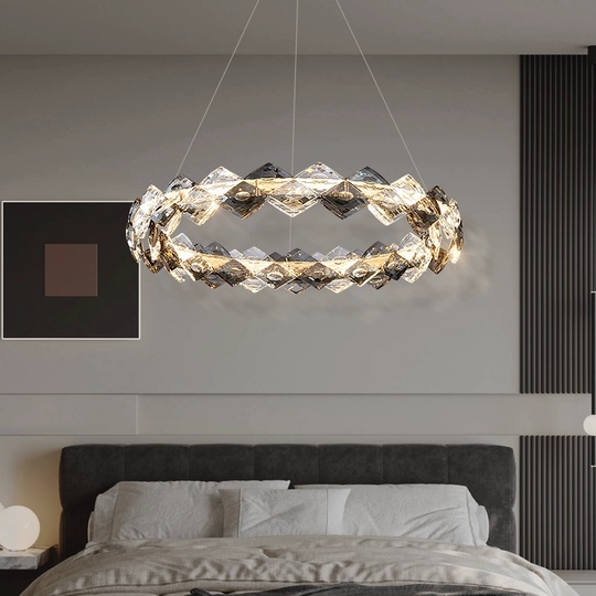 Люстра подвесная, медный, кристалл, AYSE 40*60, металл, LED.