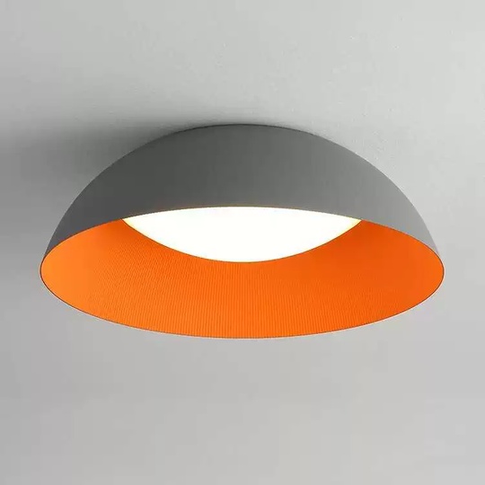 Потолочный светильник серый, оранжевый внутри Ombraly, металл, 65*65.5 см, светодиодная, LED