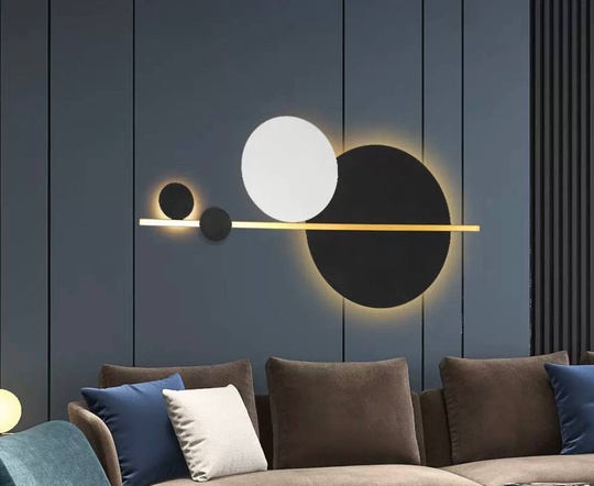 Настенный светильник DOUGL 46*90, черный, белый, металл, LED.