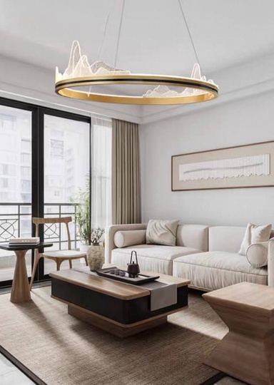 Люстра подвесная, медь, ПММА, CHAD 100*20, металл, LED