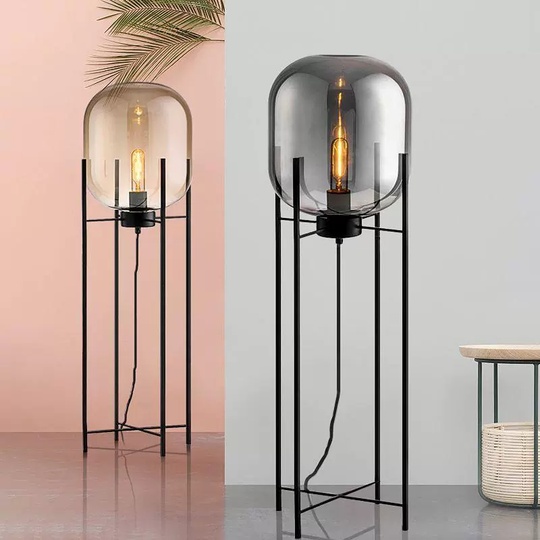 Торшер черный Elevora Gray, 45*140 см, LED, Е27, металл, 5 Вт