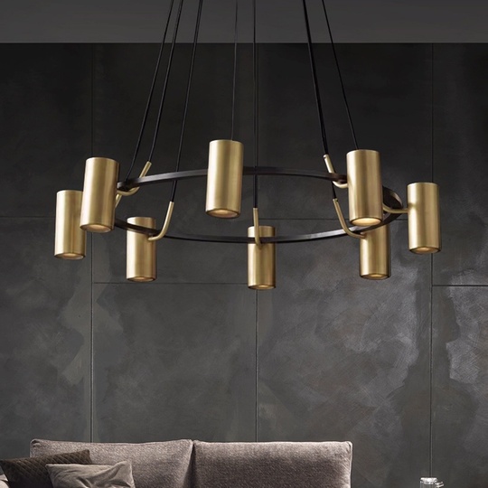 Люстра подвесная, бронза, ПММА, ALAN 70*150, металл, GU10