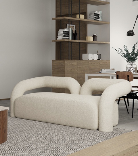 Прямой диван белый Chat Softline, нераскладной, 180х80х70