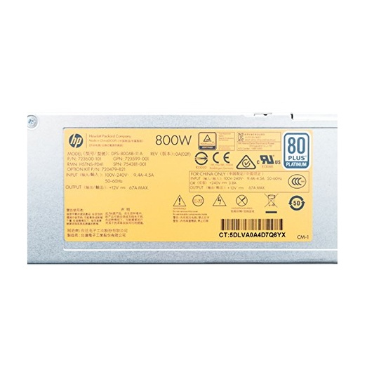 Серверный блок питания  720479-B21 HP Hot Plug Redundant Platinum 800W