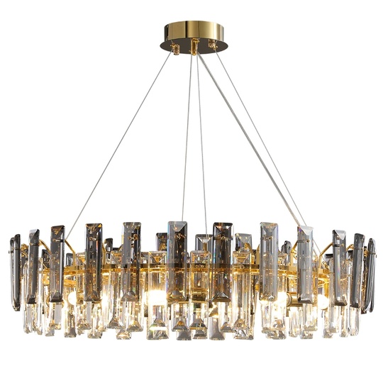 Люстра подвесная ANAR 60*26 золото, кристалл, металл, Е14.