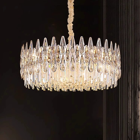 Подвесной светильник ADALET 60*27, золотой, стекло, металл,  Е14.