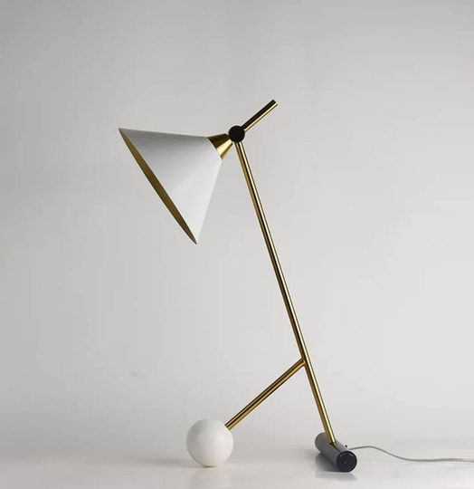 Настольная лампа FRADDY 25*53, античная бронза, мрамор, металл