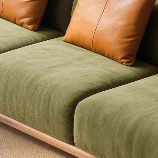 Прямой диван Charlotte ореховый, ткань, 240*85*78 см