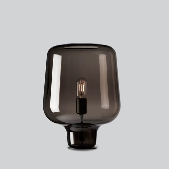 Настольная лампа FRANK 23*40, дымчатый пепел, стекло.